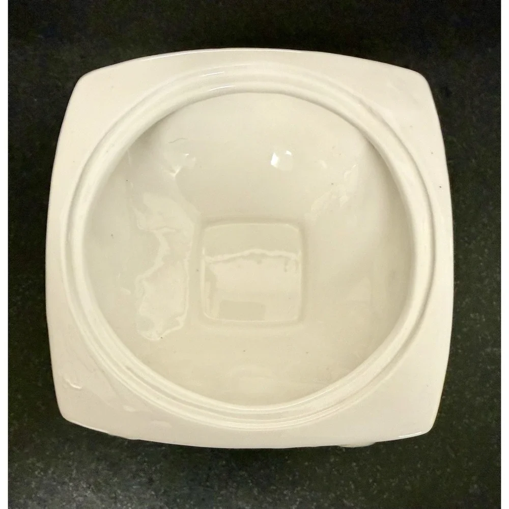 1999 Vintage Mary Englebreit Ceramic Covered Square Trinket/Candy Dish